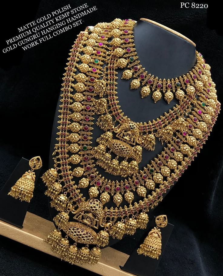 Satlada Super Layer Gold Plated Necklace Set