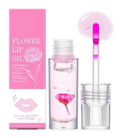 Flower Lip Oil, Hydrating Lip Glow Oil